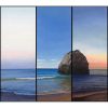 A praia do home velho. Tríptico de pintura exenta - Imagen 2